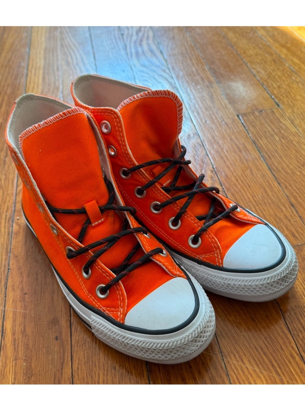 Converse Kids Orange High-Top Canvas Sneakers